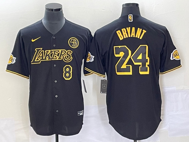 Men 2025 Los Angeles Lakers #24 Bryant black NBA Nike jersey 007